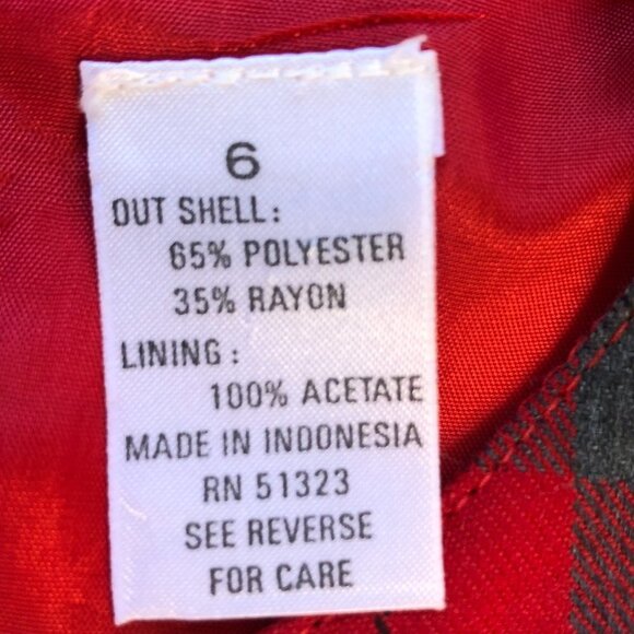 UGLY SWEATER VEST - Chaus Christmas Plaid Vest Red and Grey Flannel - Picture 8 of 9